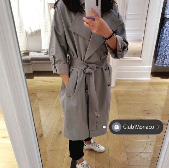 NWT Club Monaco Soft Trench w/ Adjustable Sleeves - Picture 5 of 5